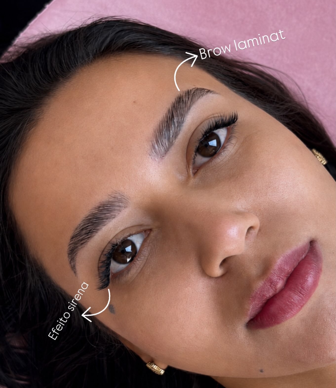 Resultado de brow lamination e cílios